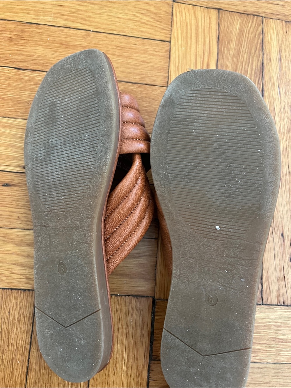 Seychelles Brown Quilted Cross-Strap Slide Sandals - Picture 5 of 5